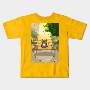 Wise Cat Enlightenment Kids T-Shirt